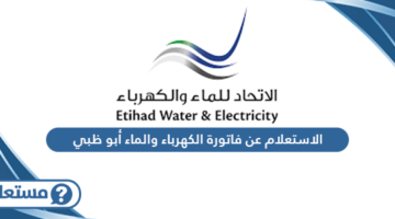 الاستعلام عن فاتورة الكهرباء والماء أبو ظبي