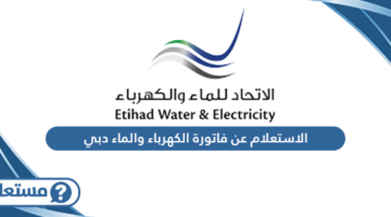 الاستعلام عن فاتورة الكهرباء والماء دبي